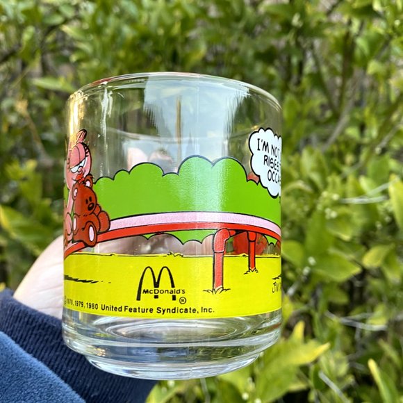 McDonald's Garfield Cat Glass Cup Odie Pooky Nermal Arlene Jim Davis Seesaw - Picture 3 of 16